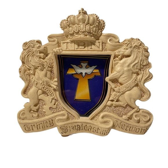Vintage Picture Frame Trinity Broadcasting Network TBN Crest Logo Size 5"X5" - Picture 1 of 9